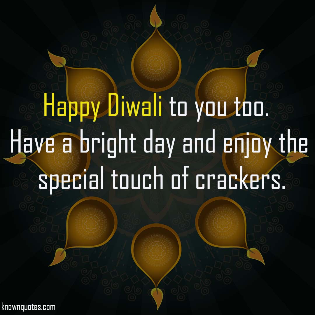 Diwali Wishes Reply