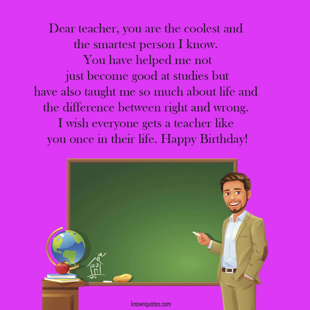 birthday wishes for teacher male