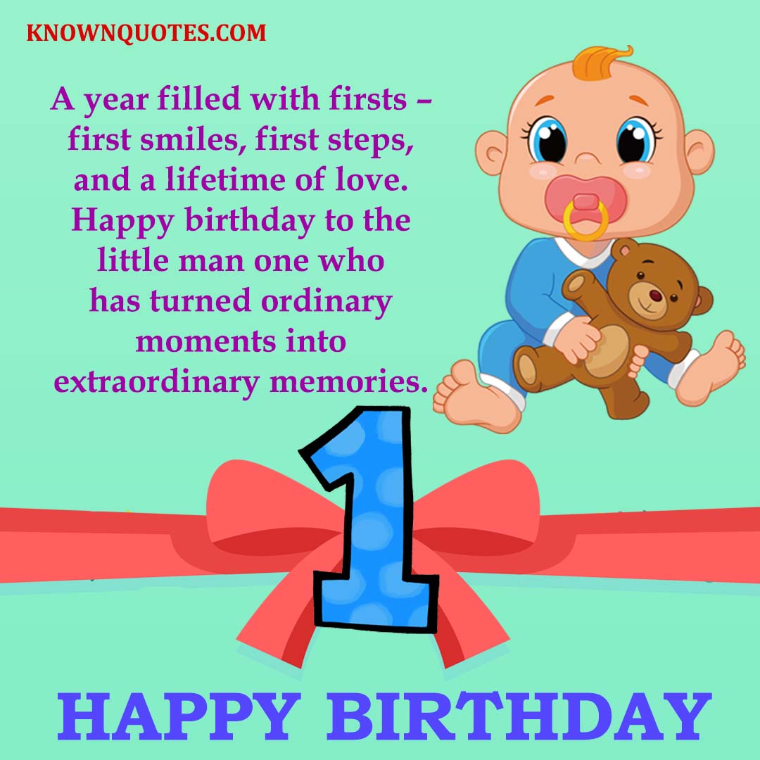 First birthday wishes for baby boy in english