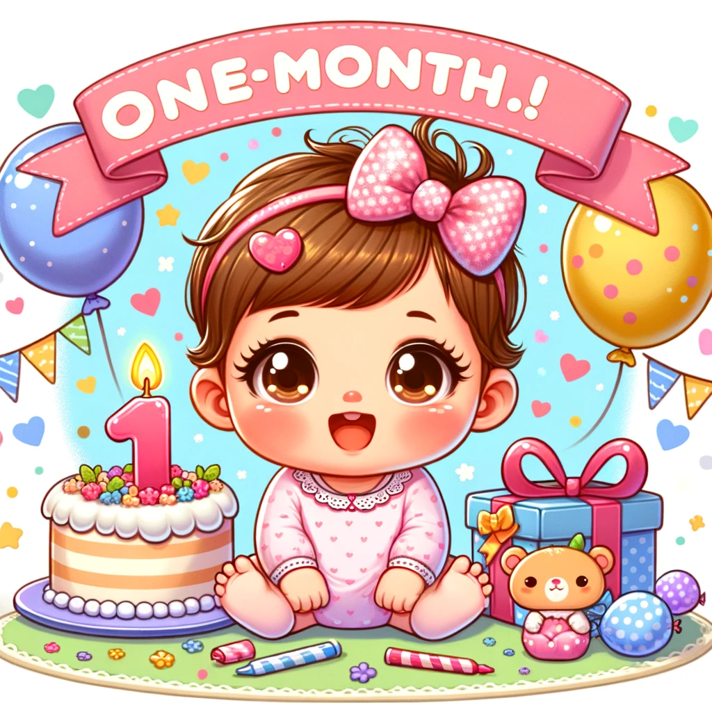 First Month Birthday Baby Girl wishes 