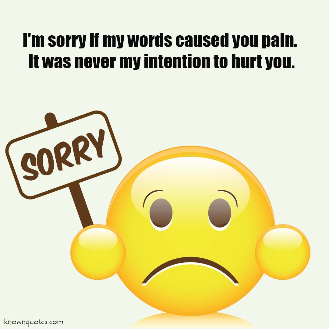 Saying Sorry for a Mistake